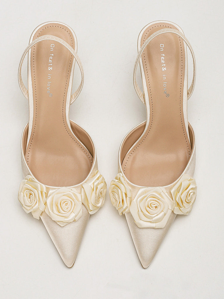 Vintage 3D Pointed-Toe High Heel Pumps: beautiful vintage fashion, retro style, classic elegance with timeless appeal