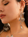 Vintage Alloy Ginkgo Leaf Earrings: 1950s detail work for the woman who notices