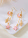 Vintage Alloy Starfish & Conch & Pearl Earrings - vintage fashion, retro style
