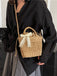 Vintage Boho Bow Straw Handbag — the 1950s finishing touch that makes her outfit sing