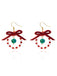 Vintage Bow Gemstone Beaded Earrings - vintage fashion, retro style