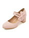 Vintage Bow Round Toe Cone Heel Shoes: timeless 1950s elegance she makes her own