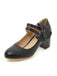 She finds her 1950s story in this Vintage Bow Round Toe Cone Heel Shoes