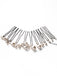 Dark Coffee 1970s Pearl Hair Pin Accessories Set