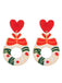 Vintage Christmas Elements Heart Stud Earrings — vintage elegance for the modern woman
