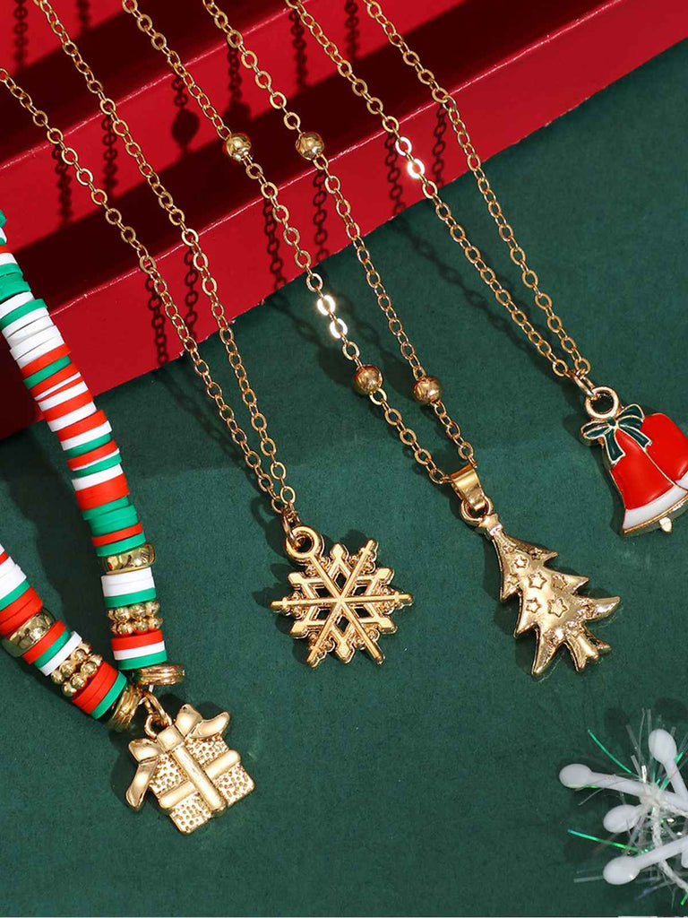 Vintage Christmas Layer Necklace Set - vintage fashion, retro style