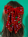 Vintage Christmas Velvet Large Bow Hairpin - vintage fashion, retro style