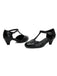 Vintage Closed Toe T-Strap Side Cutout Medium Heels - vintage shoes, retro heels