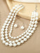 Vintage Cluster Pearl Earrings & Necklaces Set, vintage fashion, retro style - perfect for women who love vintage and retro fashion