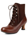 Vintage Colorblock Lace-Up Victorian Short Boots, vintage fashion, retro style - perfect for women who love vintage and retro fashion