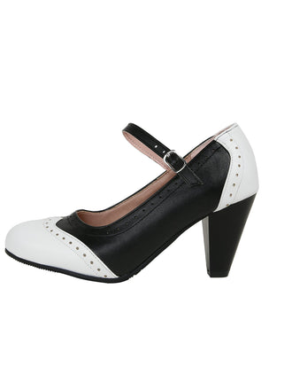 She finds her 1950s story in this Vintage Colorblock Mary Jane Shoes