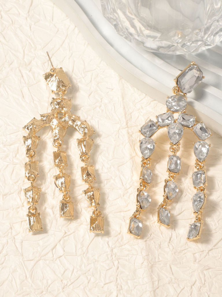 Vintage Crystal Cascade Diamond Earrings — 1950s elegance in the palm of her hand