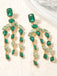 Vintage Crystal Cascade Diamond Earrings — the 1950s finishing touch that makes her outfit sing