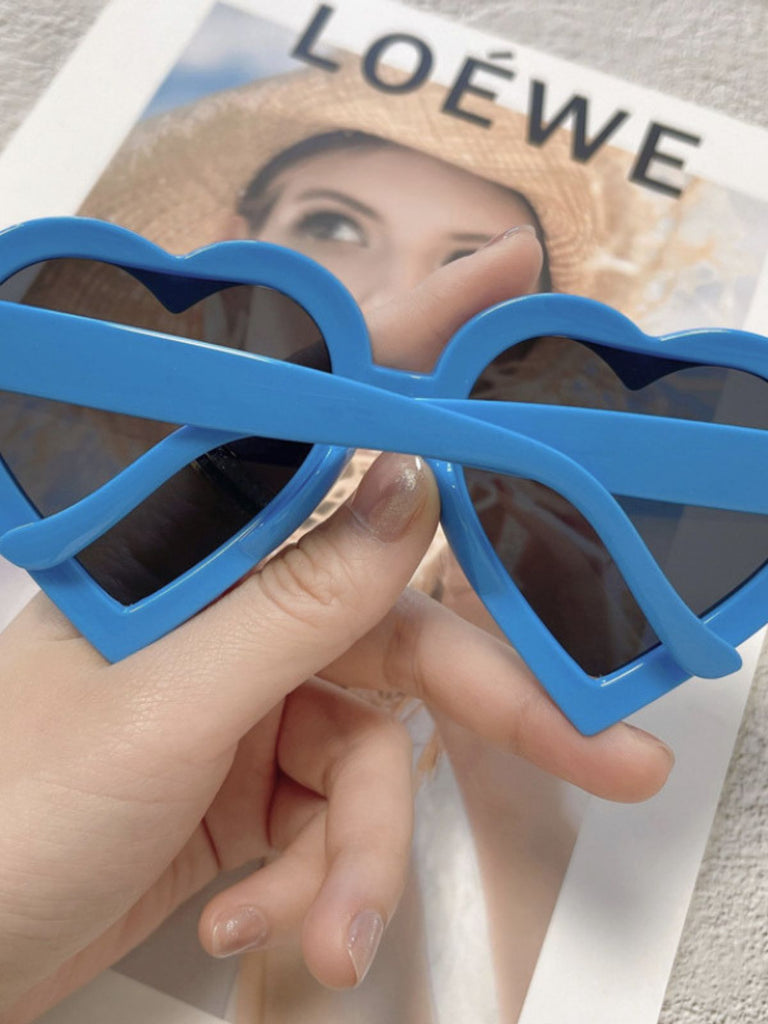 Vintage Curved Heart Frame Sunglasses - vintage fashion, retro style