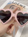 Vintage Curved Heart Frame Sunglasses - vintage fashion, retro style