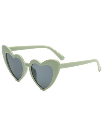 Vintage Curved Heart Frame Sunglasses - vintage fashion, retro style