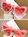 Vintage Curved Heart Frame Sunglasses - vintage fashion, retro style