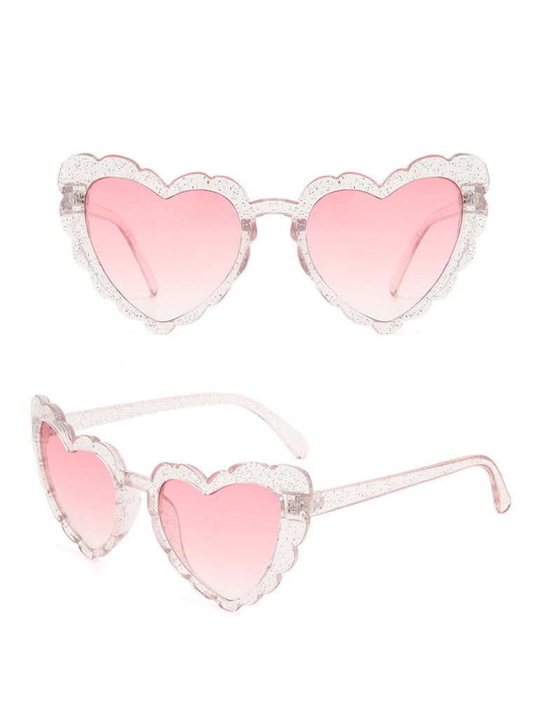 Vintage Curved Heart Frame Sunglasses — 1950s vintage charm for her modern wardrobe