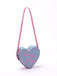 Vintage Denim Letter Embroidered Sling Heart Bag - vintage fashion, retro style, elegant red