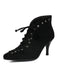 Vintage Faux Suede Pointed-Toe High Heels - vintage shoes, retro heels