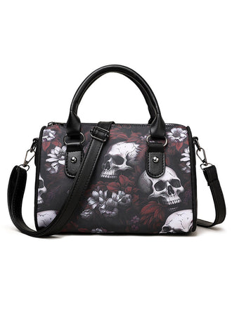 Vintage Floral Skulls Multipurpose Halloween Bag - vintage fashion, retro style
