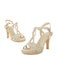 This Vintage Glitter Entangled High Heel Sandals whispers 1950s secrets to those who notice