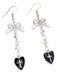 Vintage Gothic Cross Heart Bowknot Dangle Earrings - vintage fashion, retro style