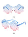 Vintage Gradient Floral-Shaped Rimless Sunglasses - vintage fashion, retro style
