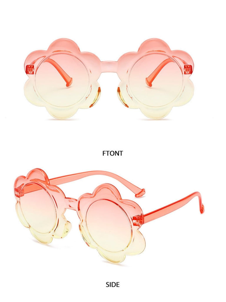 Vintage Gradient Floral-Shaped Rimless Sunglasses - vintage fashion, retro style
