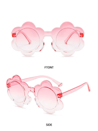 Vintage Gradient Floral-Shaped Rimless Sunglasses - vintage fashion, retro style