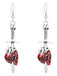 Vintage Halloween Skull Sword Heart Earrings - vintage fashion, retro style