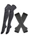 Vintage Halloween Stripe Fingerless Gloves & Socks - vintage fashion, retro style