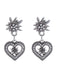 Vintage Heart Edelweiss Earrings - vintage fashion, retro style