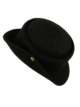 Vintage Hepburn Style Wool Flat-top Hat - vintage fashion, retro style
