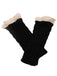 Vintage Lace Patchwork Twisted Knit Fingerless Gloves - vintage fashion, retro style