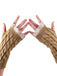 Vintage Lace Patchwork Twisted Knit Fingerless Gloves - vintage fashion, retro style