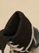 Vintage Lace-Up Faux Suede & Leather Mid Calf Boots - vintage fashion, retro style