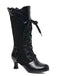 Vintage Lace-Up Solid Mid-Heel Brogue Ankle Boots - vintage shoes, retro heels