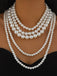Vintage Layered Pearl Statement Necklace: 1950s detail work for the woman who notices