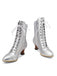This Vintage Leather Lace-up Kitten Heel Boots whispers 1950s secrets to those who notice