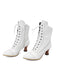 Vintage Leather Lace-up Kitten Heel Boots — 1950s vintage charm for her modern wardrobe