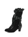 Vintage Leather Petal Edge Lace-Up Boots — 1950s vintage charm for her modern wardrobe