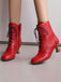 Vintage Leather Solid Kitten Heel Boots: timeless 1950s elegance she makes her own