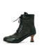 Vintage Leather Solid Lace Heel Boots: timeless 1950s elegance she makes her own