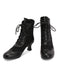 This Vintage Leather Solid Lace Heel Boots whispers 1950s secrets to those who notice
