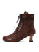 Vintage Leather Solid Lace Heel Boots: timeless 1950s elegance she makes her own