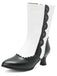 Vintage Leather Suede Button Mid Calf Boots, vintage fashion, retro style - perfect for women who love vintage and retro fashion