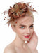 Vintage Mesh Flowers Feathers Bridal Fascinator Headpiece - vintage fashion, retro style