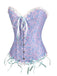 Vintage Palace Print Lace-Up Corset — 1950s intimates that whisper secrets only she knows