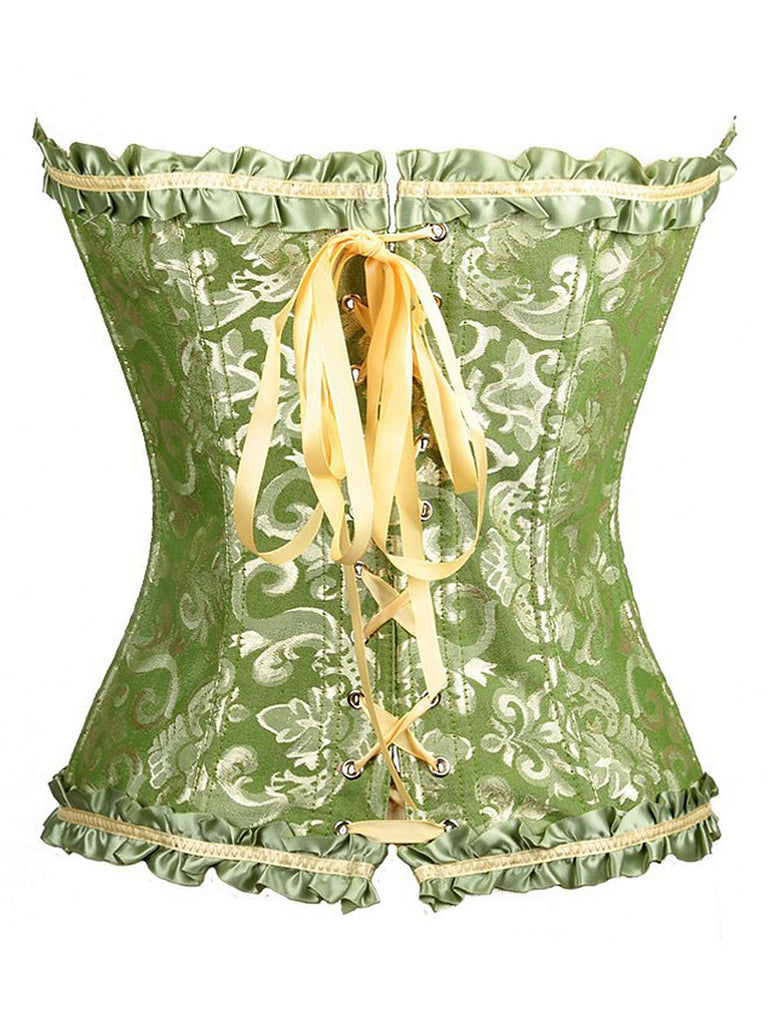 Vintage Palace Print LaceUp Corset | vintage corset, retro shapewear